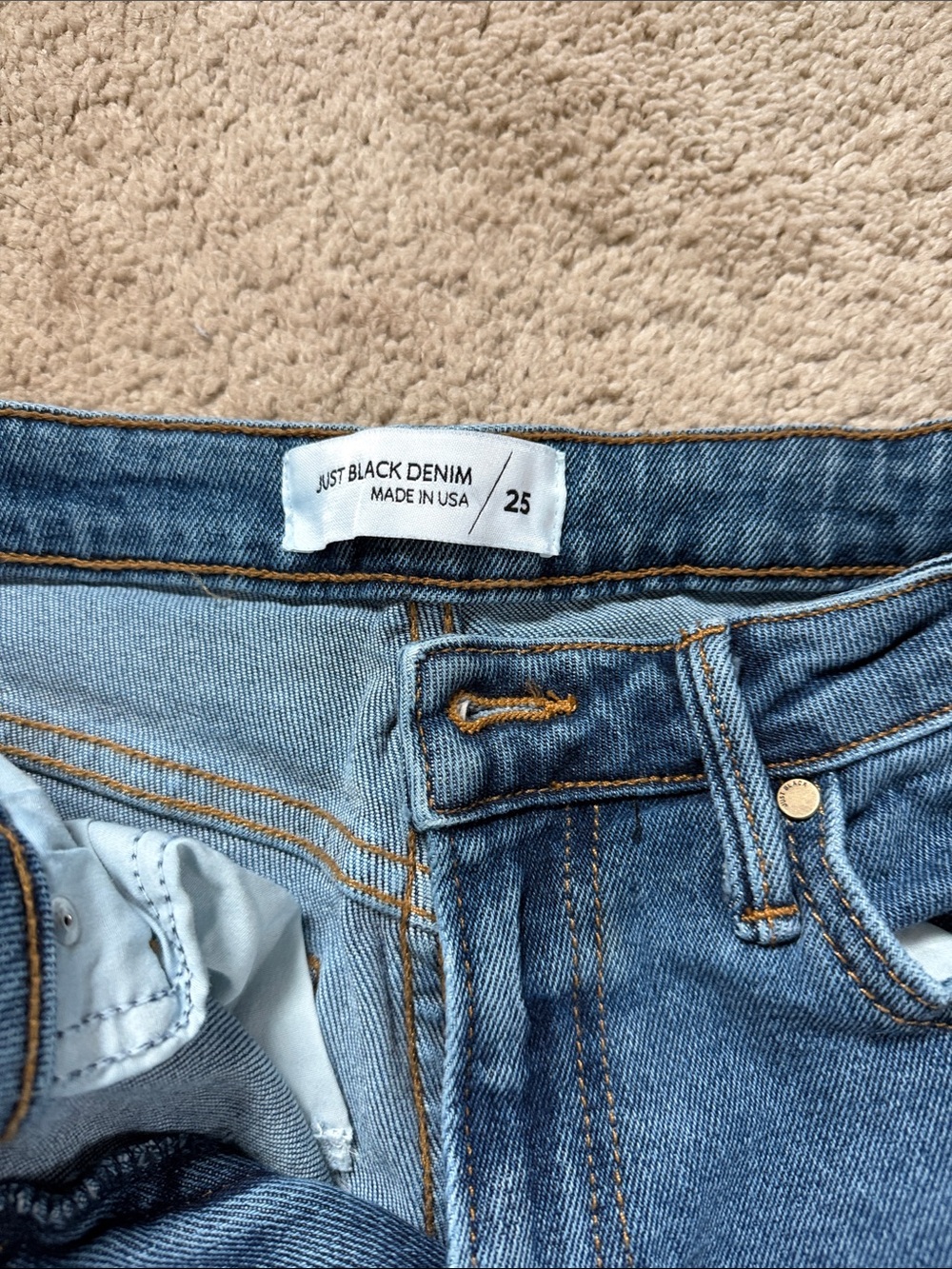 Just Black Dark Blue Wide-Leg Frayed Hem Jeans - Picture 2 of 4